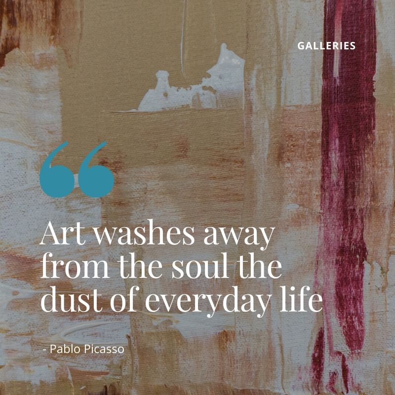 Travel Quote - "Art washes away from the soul the dust of everyday life" - Pablo Picasso. A Guide to Art Galleries in Kenya